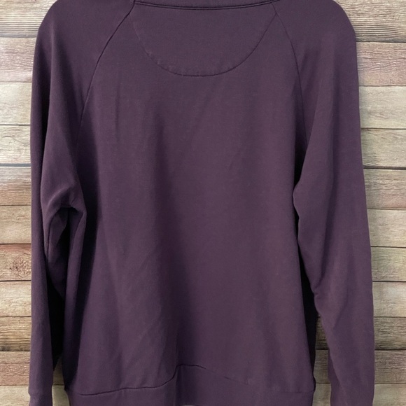 Eddie Bauer Women’s Crew Neck Plum Purple-Sweatshirt Polyester Rayon SOFT Large - Picture 6 of 8